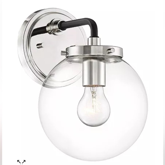 Modern Glass Globe Wall Sconce - Picture 6 of 8